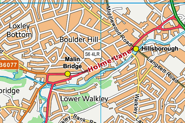 S6 4LR map - OS VectorMap District (Ordnance Survey)