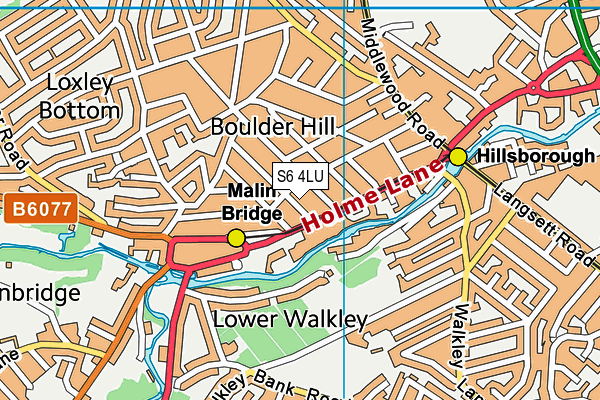 S6 4LU map - OS VectorMap District (Ordnance Survey)