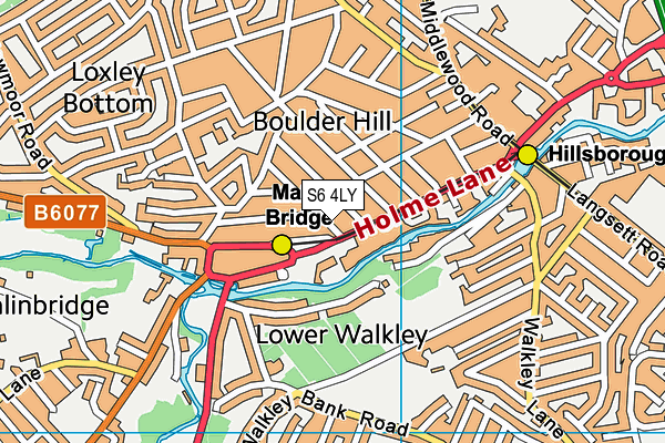 S6 4LY map - OS VectorMap District (Ordnance Survey)