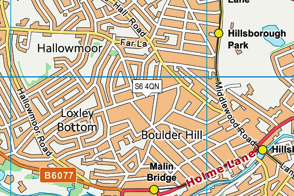 S6 4QN map - OS VectorMap District (Ordnance Survey)