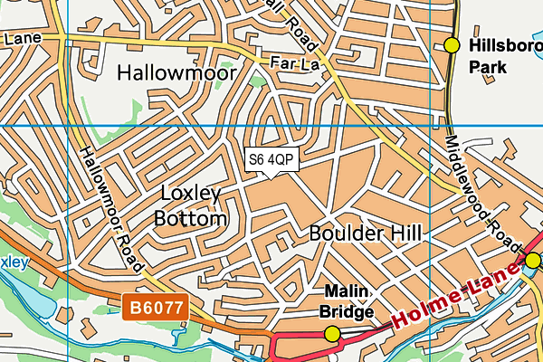 S6 4QP map - OS VectorMap District (Ordnance Survey)