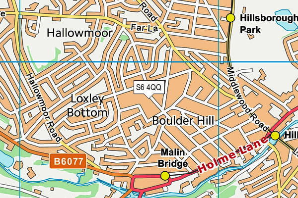 S6 4QQ map - OS VectorMap District (Ordnance Survey)