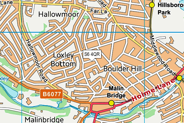 S6 4QR map - OS VectorMap District (Ordnance Survey)