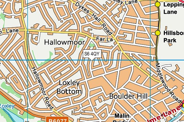 S6 4QY map - OS VectorMap District (Ordnance Survey)