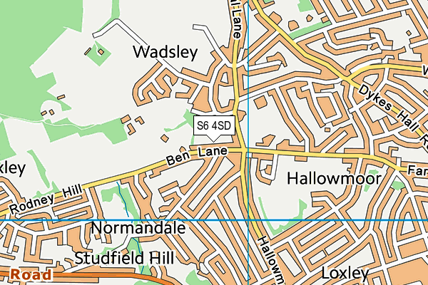 Wisewood Community Primary School map (S6 4SD) - OS VectorMap District (Ordnance Survey)