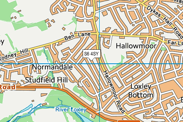 S6 4SY map - OS VectorMap District (Ordnance Survey)