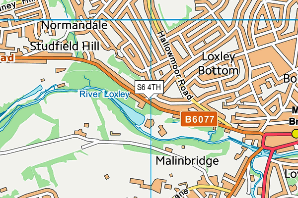 S6 4TH map - OS VectorMap District (Ordnance Survey)