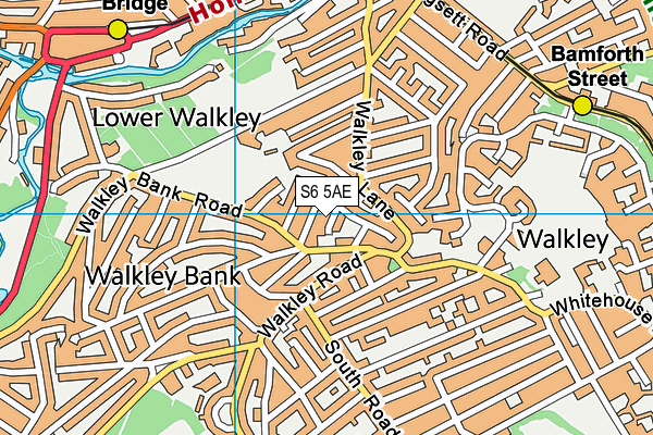 S6 5AE map - OS VectorMap District (Ordnance Survey)