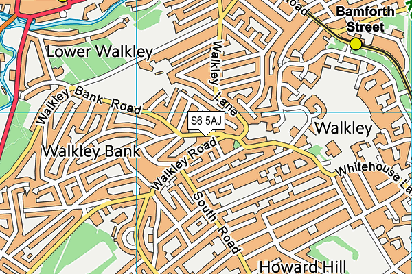 S6 5AJ map - OS VectorMap District (Ordnance Survey)