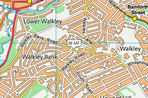 S6 5AT map - OS VectorMap District (Ordnance Survey)