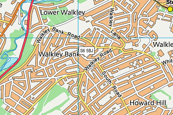 S6 5BJ map - OS VectorMap District (Ordnance Survey)