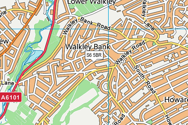 S6 5BR map - OS VectorMap District (Ordnance Survey)