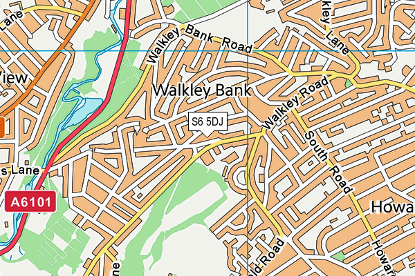 S6 5DJ map - OS VectorMap District (Ordnance Survey)