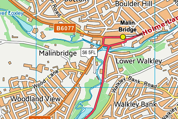 S6 5FL map - OS VectorMap District (Ordnance Survey)