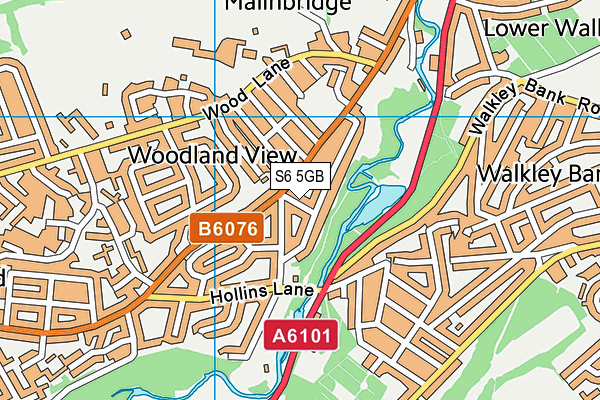 S6 5GB map - OS VectorMap District (Ordnance Survey)