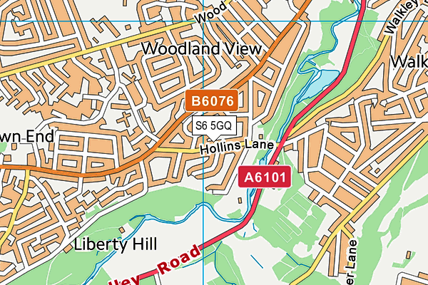 S6 5GQ map - OS VectorMap District (Ordnance Survey)
