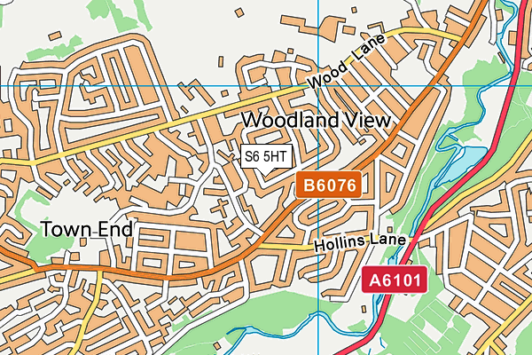 S6 5HT map - OS VectorMap District (Ordnance Survey)