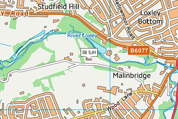 Myers Grove Hub map (S6 5JH) - OS VectorMap District (Ordnance Survey)