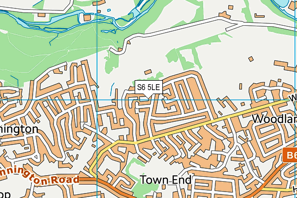 S6 5LE map - OS VectorMap District (Ordnance Survey)