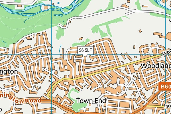 S6 5LF map - OS VectorMap District (Ordnance Survey)