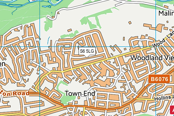 S6 5LG map - OS VectorMap District (Ordnance Survey)