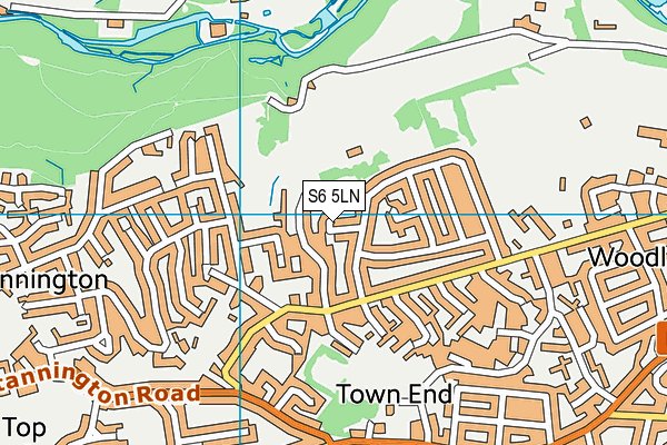 S6 5LN map - OS VectorMap District (Ordnance Survey)