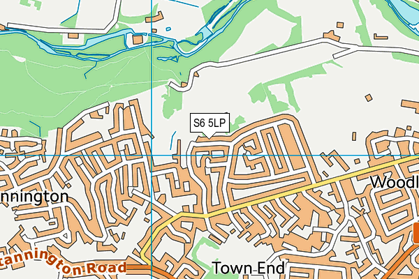 S6 5LP map - OS VectorMap District (Ordnance Survey)