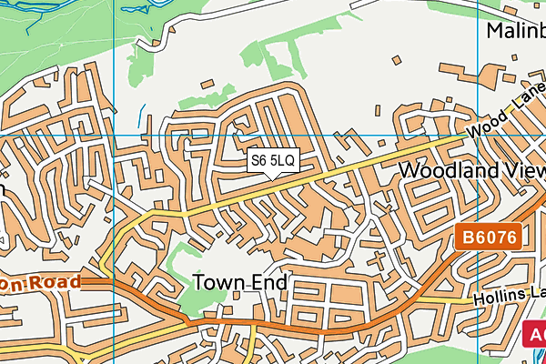 S6 5LQ map - OS VectorMap District (Ordnance Survey)