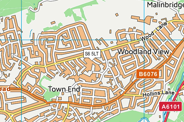 S6 5LT map - OS VectorMap District (Ordnance Survey)