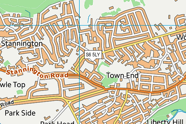 S6 5LY map - OS VectorMap District (Ordnance Survey)