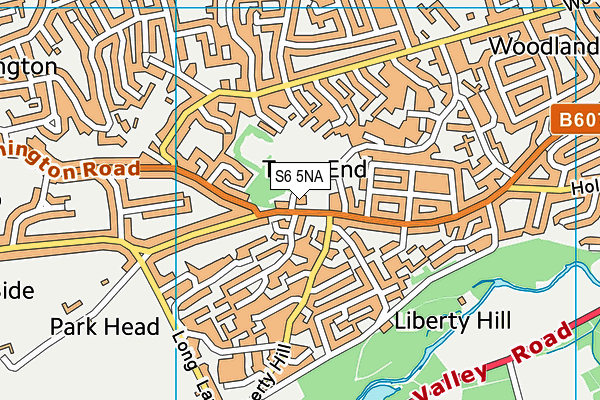 S6 5NA map - OS VectorMap District (Ordnance Survey)