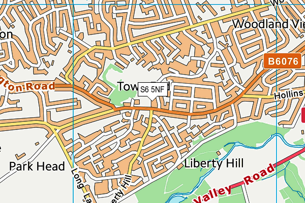 S6 5NF map - OS VectorMap District (Ordnance Survey)