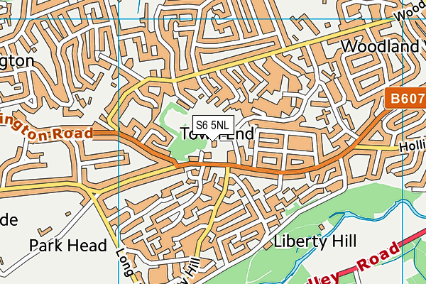 S6 5NL map - OS VectorMap District (Ordnance Survey)