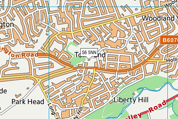 S6 5NN map - OS VectorMap District (Ordnance Survey)