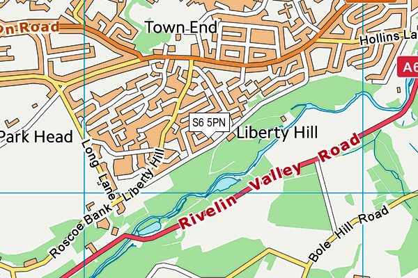 S6 5PN map - OS VectorMap District (Ordnance Survey)