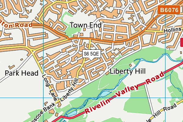 S6 5QE map - OS VectorMap District (Ordnance Survey)