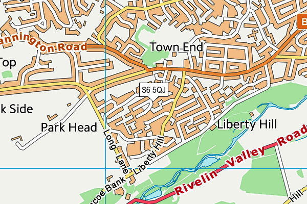 S6 5QJ map - OS VectorMap District (Ordnance Survey)