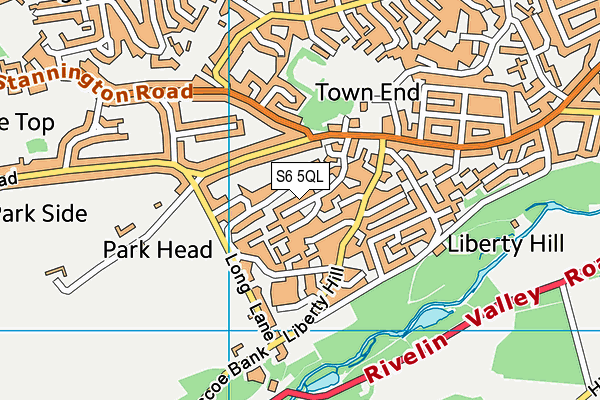 S6 5QL map - OS VectorMap District (Ordnance Survey)