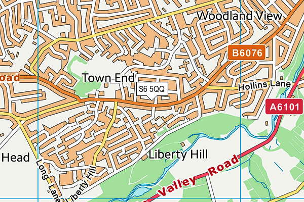 S6 5QQ map - OS VectorMap District (Ordnance Survey)