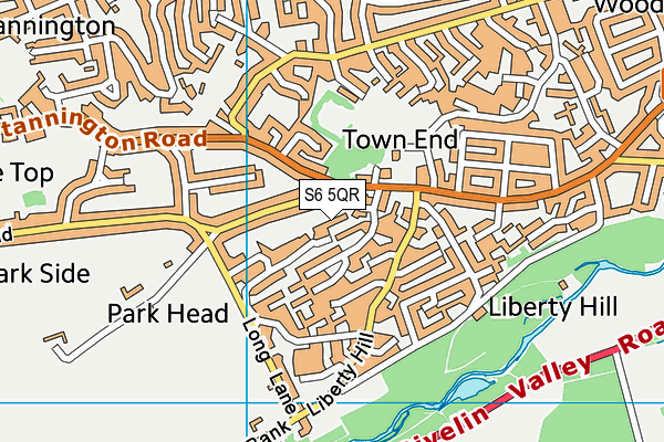 S6 5QR map - OS VectorMap District (Ordnance Survey)