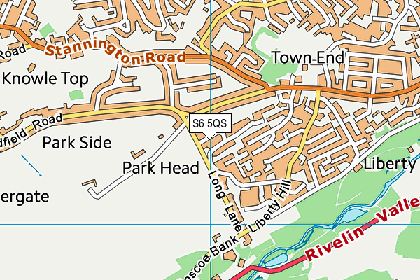 S6 5QS map - OS VectorMap District (Ordnance Survey)