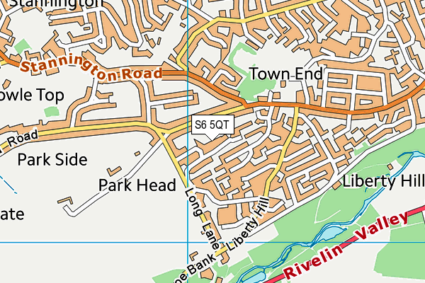 S6 5QT map - OS VectorMap District (Ordnance Survey)