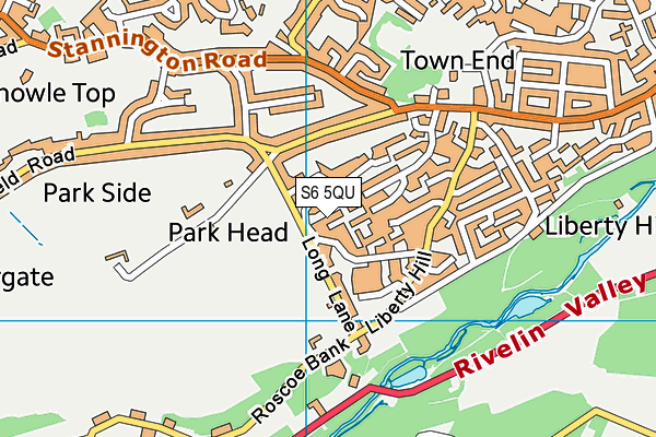 S6 5QU map - OS VectorMap District (Ordnance Survey)