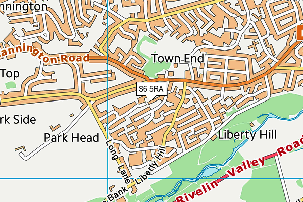 S6 5RA map - OS VectorMap District (Ordnance Survey)