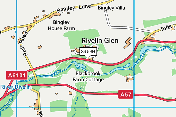 S6 5SH map - OS VectorMap District (Ordnance Survey)