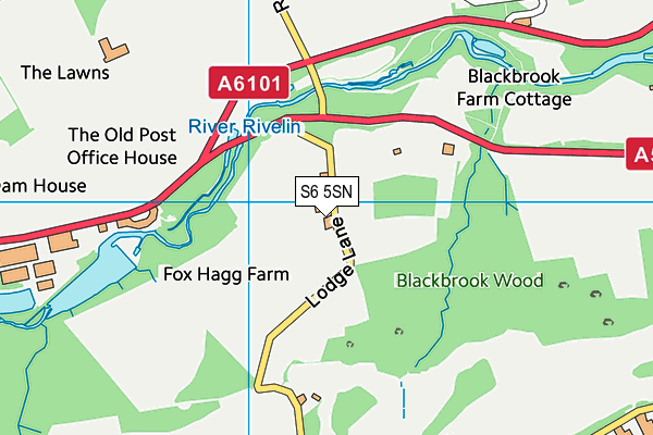 S6 5SN map - OS VectorMap District (Ordnance Survey)