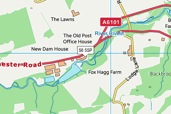 S6 5SP map - OS VectorMap District (Ordnance Survey)