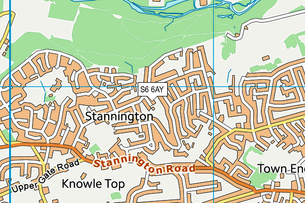 S6 6AY map - OS VectorMap District (Ordnance Survey)