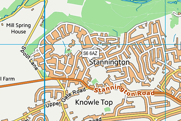 S6 6AZ map - OS VectorMap District (Ordnance Survey)