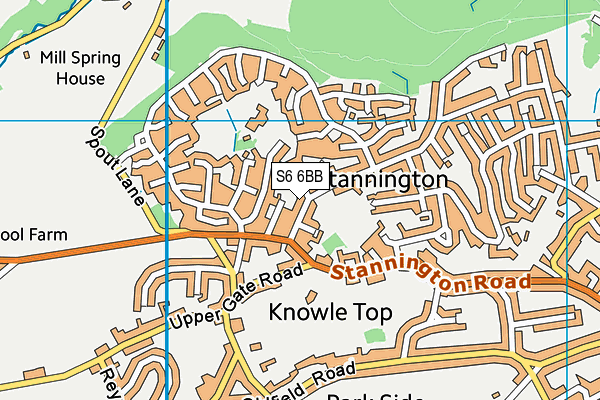 S6 6BB map - OS VectorMap District (Ordnance Survey)